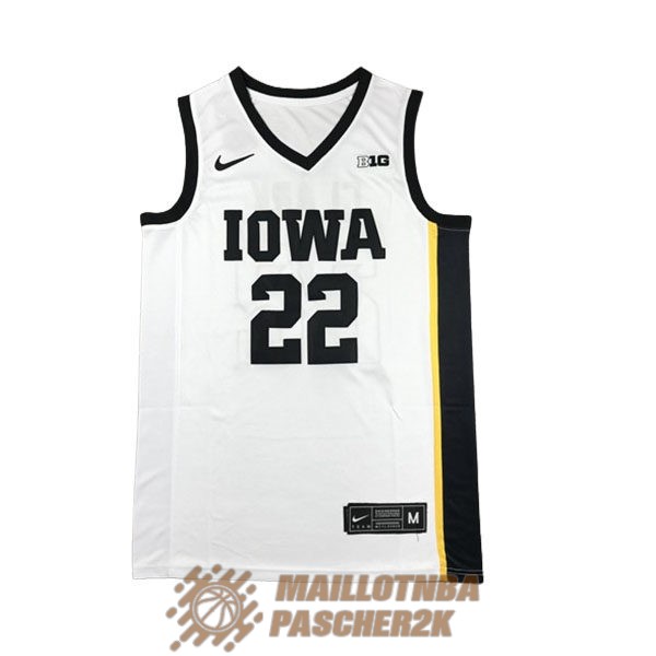 maillot NCAA Iowa hawkeyes caitlin clark 22 blanc