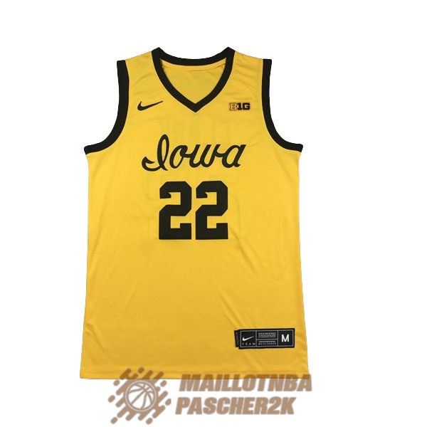 maillot NCAA Iowa hawkeyes caitlin clark 22 jaune