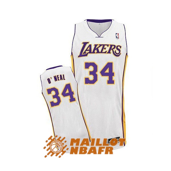 maillot los angeles lakers shaquille o'neal 34 blanc